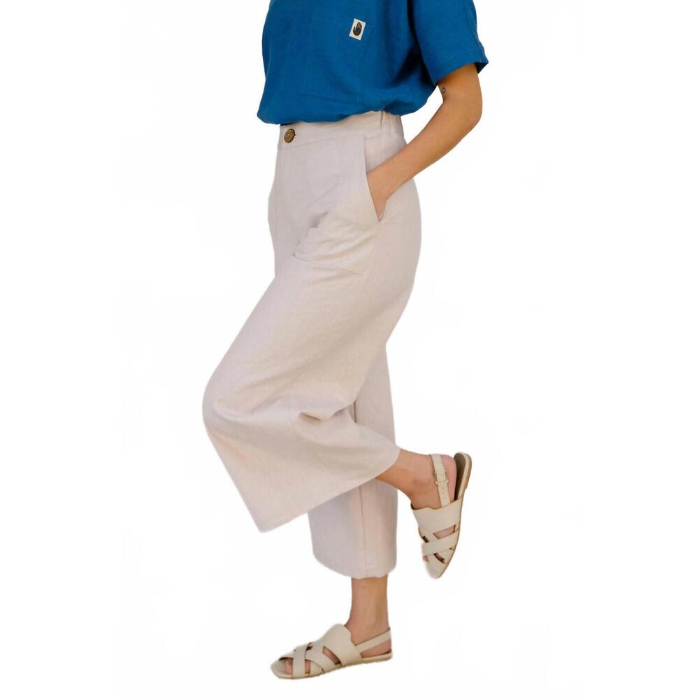 NEW PAMUT APPAREL frankie wide leg pant in taupe canvas